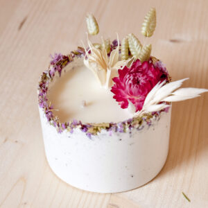 Bougie fleurie Collection Effeuillage