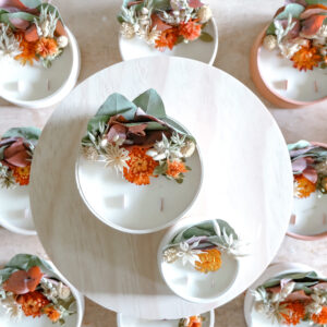 Bougie fleurie - Fleur d'Oranger